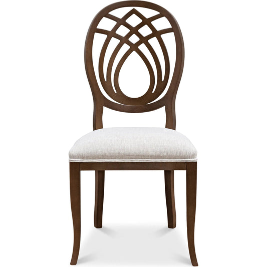 Goccia Side Chair (Set of 2) by Sarreid Ltd. in cortina white, crema. Made from beechwood in a modern style.
