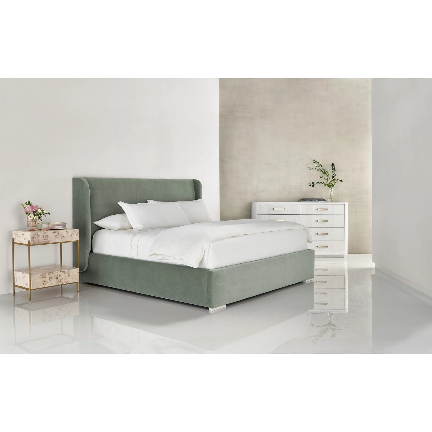 006 SI-2007582,SI-2007583 | Lifestyle | Tranquility Restore Bed by Miranda Kerr Home in cottony ivory and cottony ivory. Made from 68% cotton, 32% polyester in a modern style.