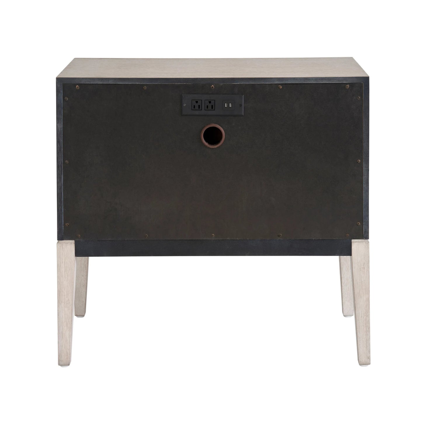003 SI-2146358 | Additional Silo | Coalesce Presley Two Drawer Nightstand by Universal Furniture in rolling fog. Made from unique in a unique style.