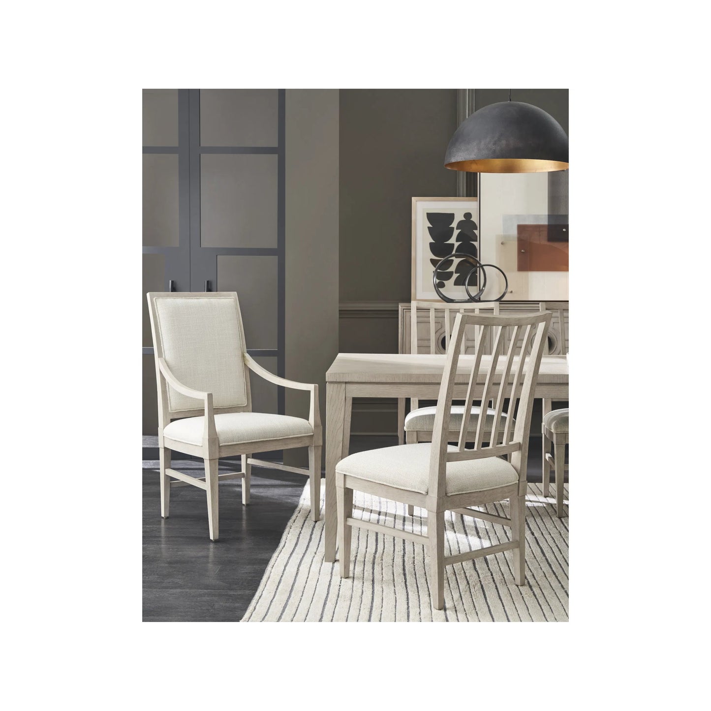 004 SI-2146351 | Lifestyle | Coalesce Host Chair by Universal Furniture in rolling fog. Made from unique in a unique style.