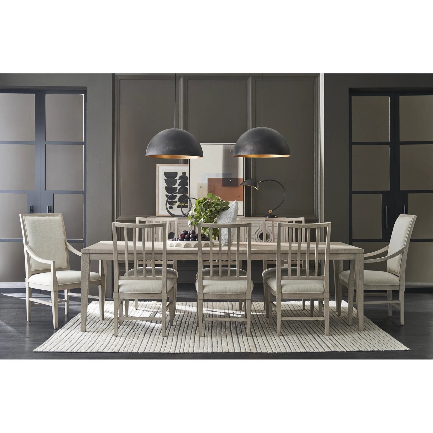 005 SI-2146336 | Lifestyle | Coalesce Dining Table by Universal Furniture in rolling fog. Made from unique in a modern style.