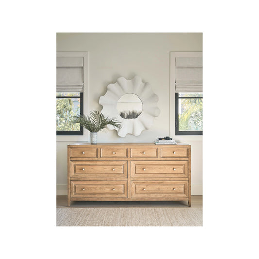 Weekender Scallop Mirror by Coastal Living by Universal Furniture in shell white. Made from unique in a modern style.