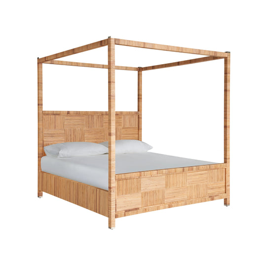 Weekender Chatham Poster Bed by Coastal Living by Universal Furniture in natural rattan. Made from unique in a cottage & farmhouse style.