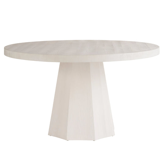 Weekender Mackinaw Round Dining Table by Coastal Living by Universal Furniture in white sand. Made from unique in a modern style.