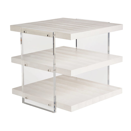 Weekender St. Kitts End Table by Coastal Living by Universal Furniture in white sand. Made from unique in a modern style.