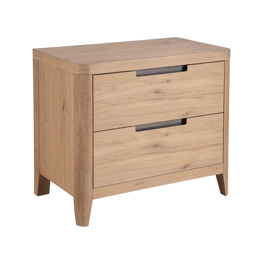 Modern Walker Nightstand by Universal Furniture in organic natural oak. Made from unique in a transitional style.