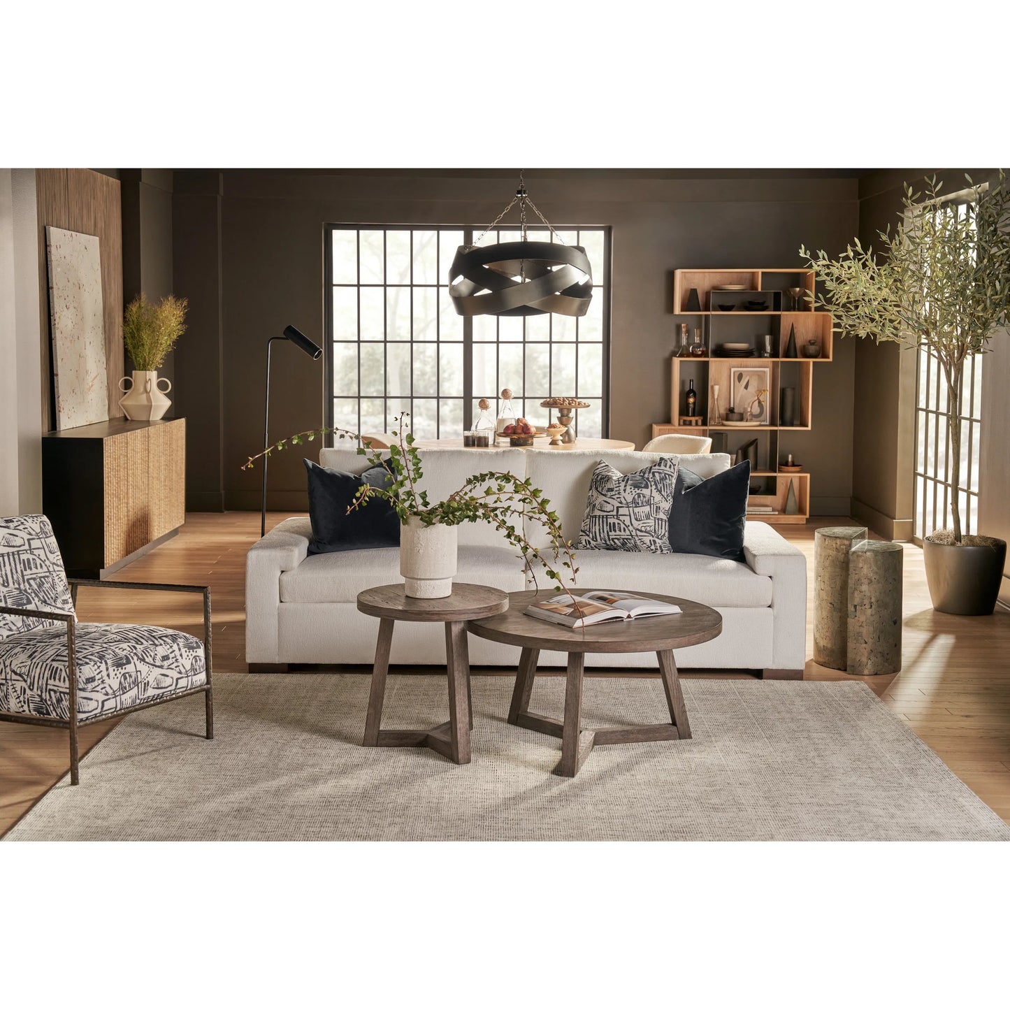 003 SI-2195666 | Lifestyle | Modern Muse Bunching Table Small by Universal Furniture in washed charcoal. Made from unique in a unique style.