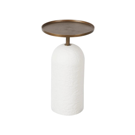 Modern Sienna Martini Table by Universal Furniture in cast aluminum, white plaster. Made from unique in a transitional style.