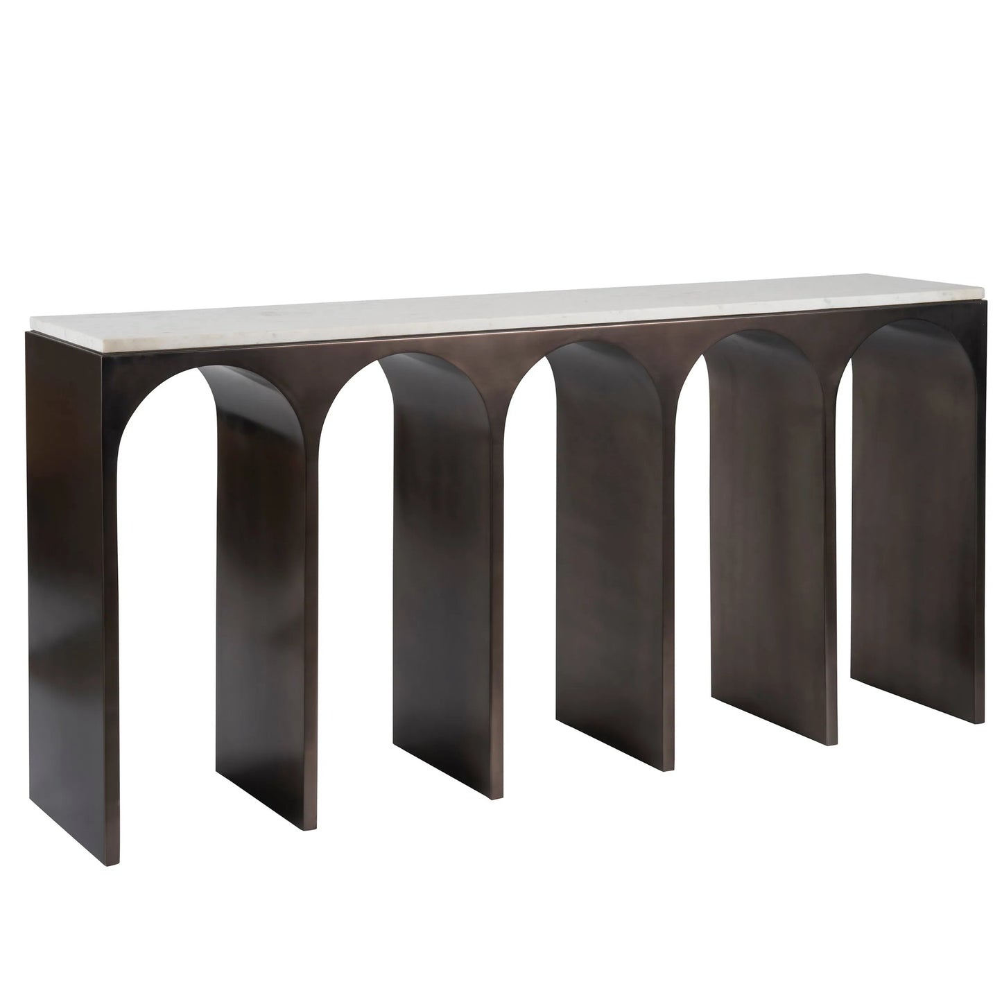 001 SI-2195663 | Primary Silo | Modern Moda Console Table by Universal Furniture in white banswara, aged satin pewter. Made from unique in a unique style.