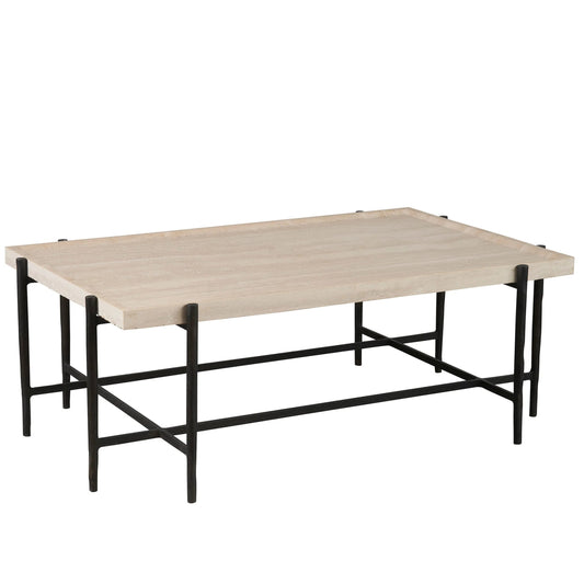 Modern Theron Cocktail Table by Universal Furniture in travertine. Made from unique in a transitional style.