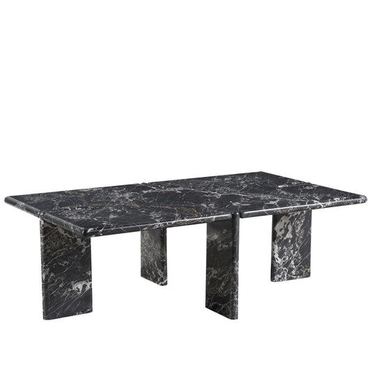 Modern Magnus Cocktail Table by Universal Furniture in golden portoro marble. Made from unique in a modern style.
