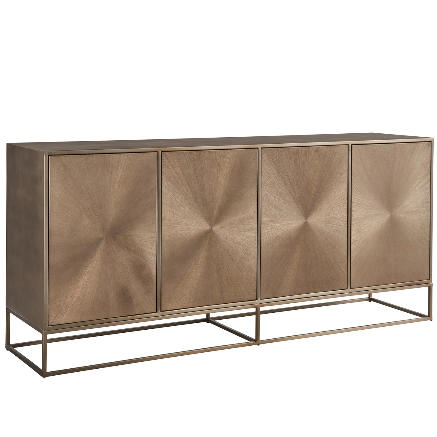 001 SI-2195630 | Primary Silo | Modern Fusion Credenza by Universal Furniture in aged brass. Made from unique in a unique style.