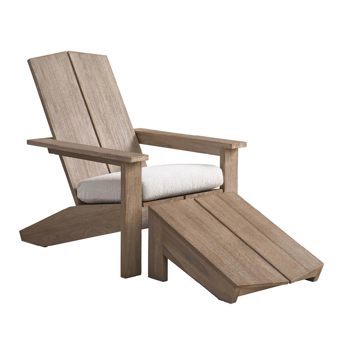 001 SI-2303234 | Primary Silo | Saratoga Adirondack Chair by Coastal Living by Universal Furniture in warm weathered teak. Made from unique in a unique style.