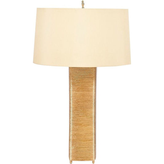 Wrapt Wire Wrap Lamp by Worlds Away in gold and gold, yellow. Made from metal, silk in a coastal style.