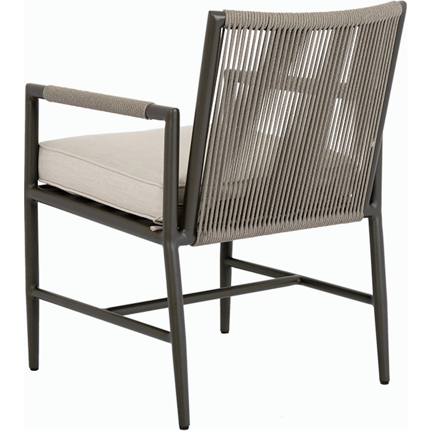 002 SI-2167094 | Additional Silo | Pietra Outdoor Armless Dining Chair by Sunset West in graphite. Made from olefin rope in a modern style.