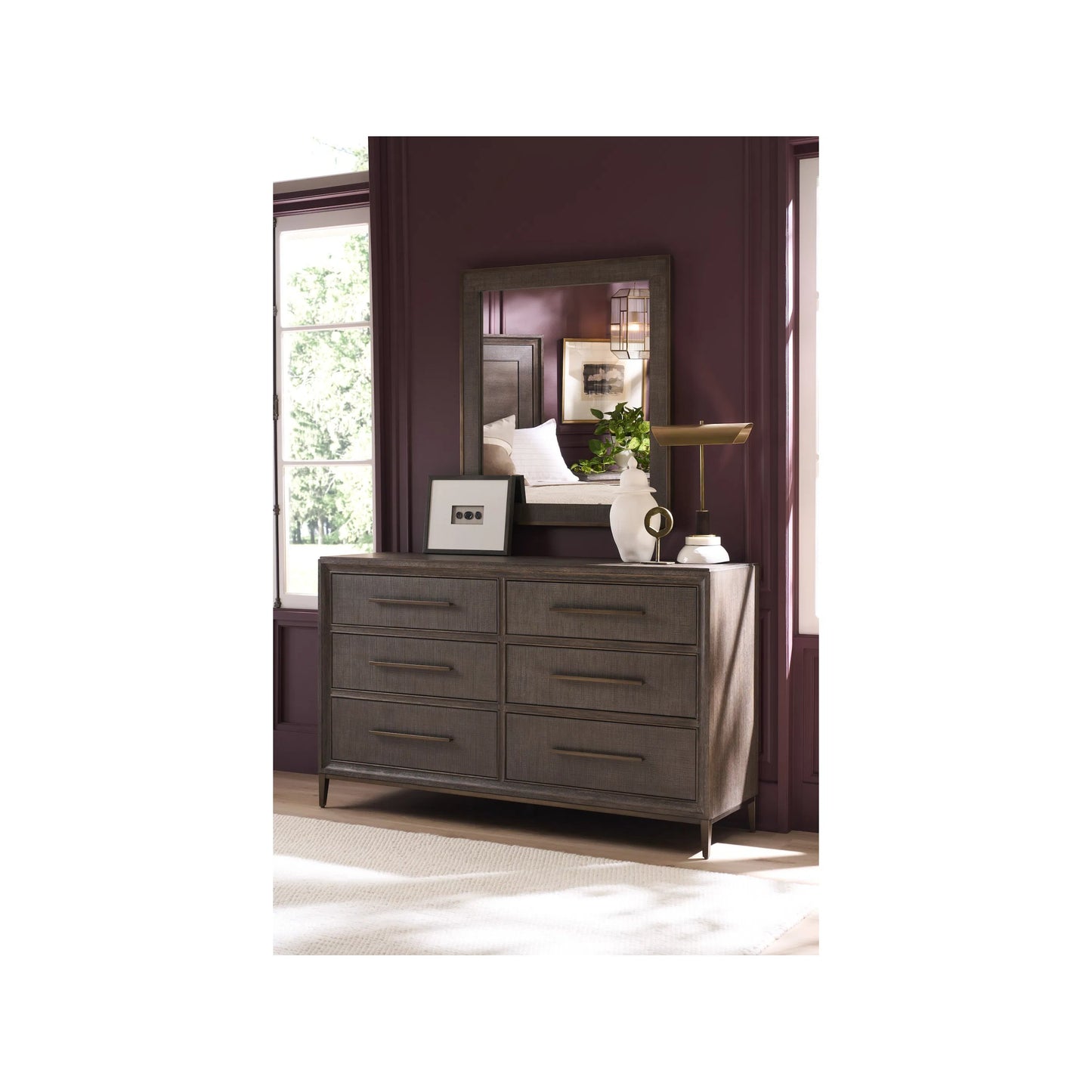 007 SI-2473001 | Lifestyle | Montclair 6-Drawer Dresser by Universal Furniture in cocoa. Made from unique in a transitional style.
