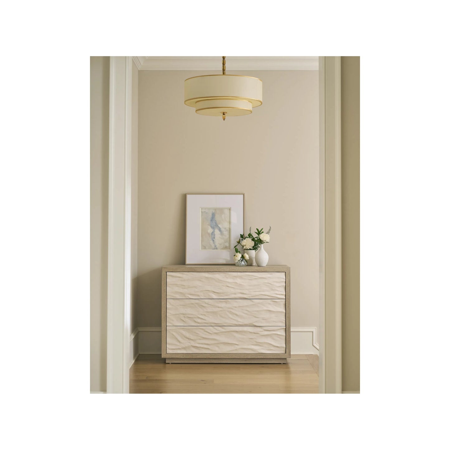 003 SI-2473036 | Lifestyle | Oasis 3-Drawer Dresser by Coastal Living by Universal Furniture in dockside tan, shoreline white. Made from unique in a transitional style.