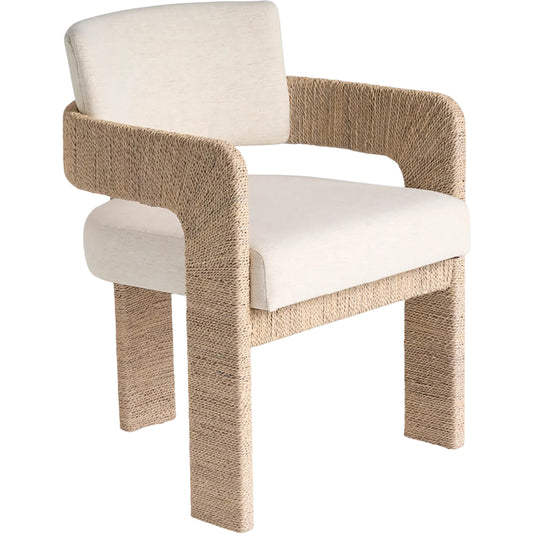 001 SI-2473038 | Primary Silo | Oasis Abaca Arm Chair by Coastal Living by Universal Furniture in dockside natural tan oak. Made from 92% polyester, 8% linen in a rustic style.