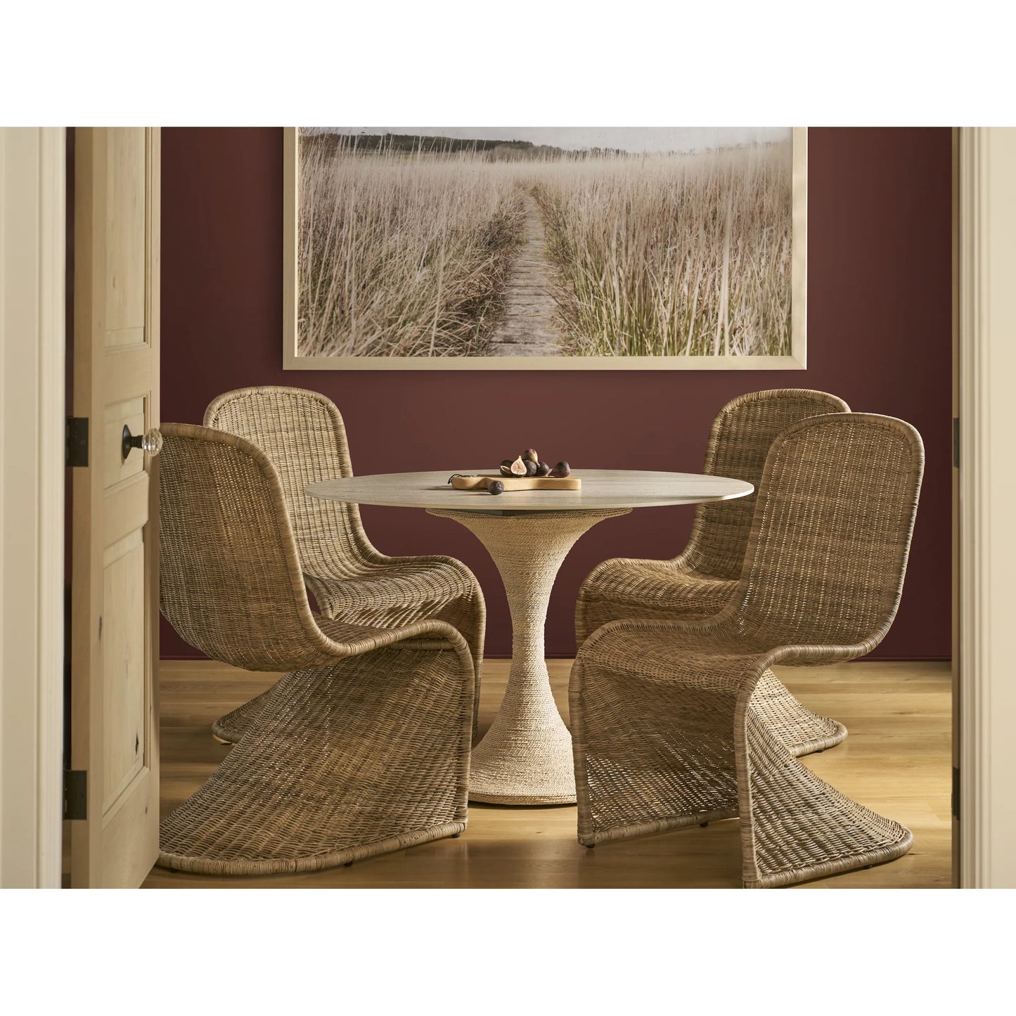 004 SI-2473062 | Lifestyle | Oasis Dining Chair by Coastal Living by Universal Furniture in barley brown. Made from unique in a rustic style.
