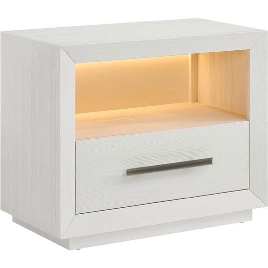 001 SI-2473113 | Primary Silo | Oasis Shoreline Nightstand by Coastal Living by Universal Furniture in shoreline white. Made from unique in a transitional style.