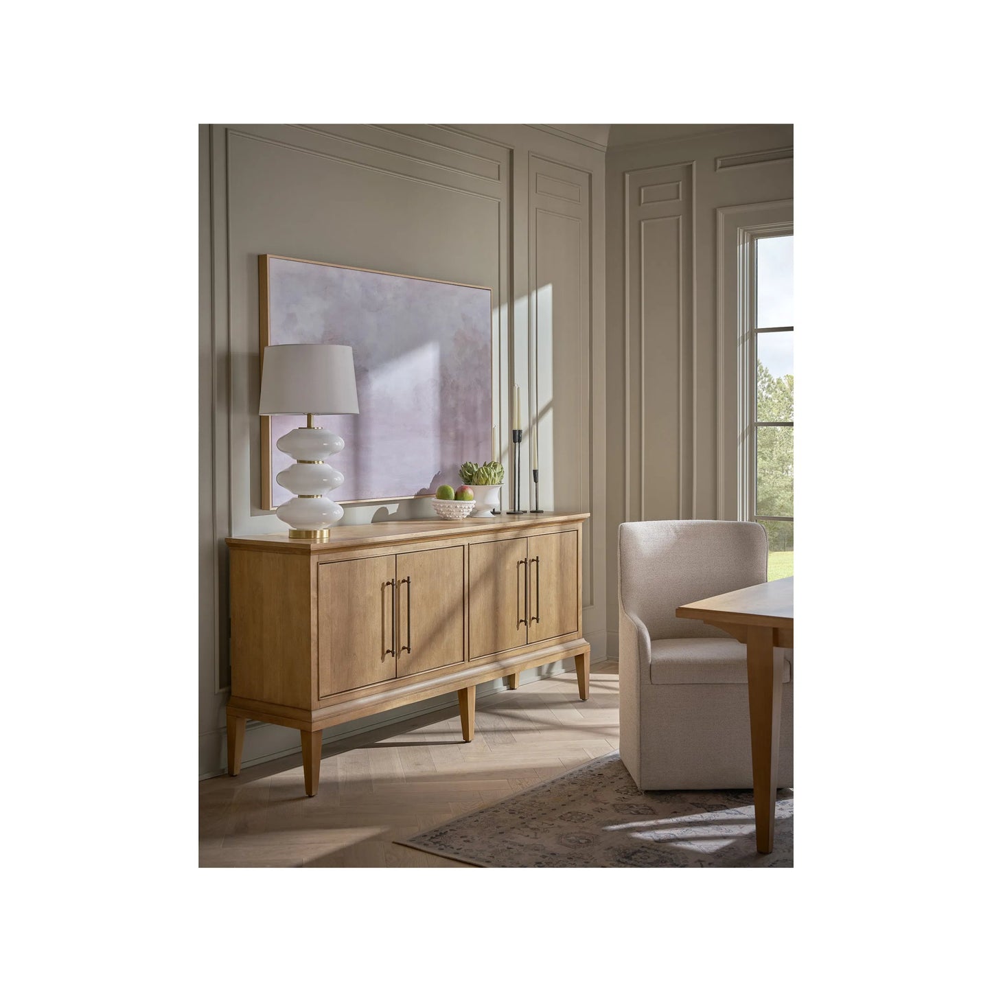 004 SI-2627609 | Lifestyle | Birchhaven Brindle 4-Door Credenza by Universal Furniture in natural. Made from unique in a unique style.