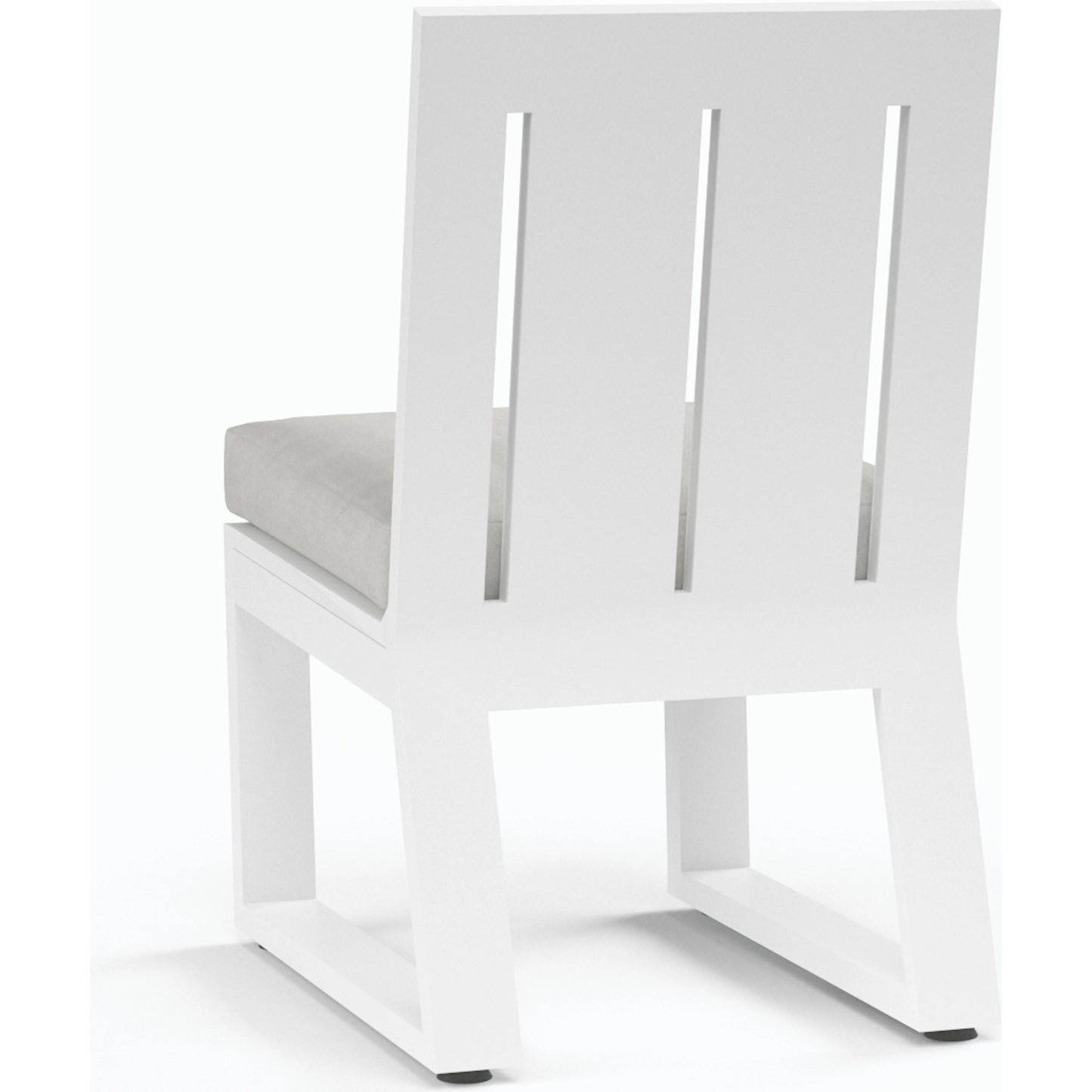 002 SI-2167132 | Additional Silo | Newport Outdoor Dining Chair by Sunset West in frost. Made from aluminum in a modern style.
