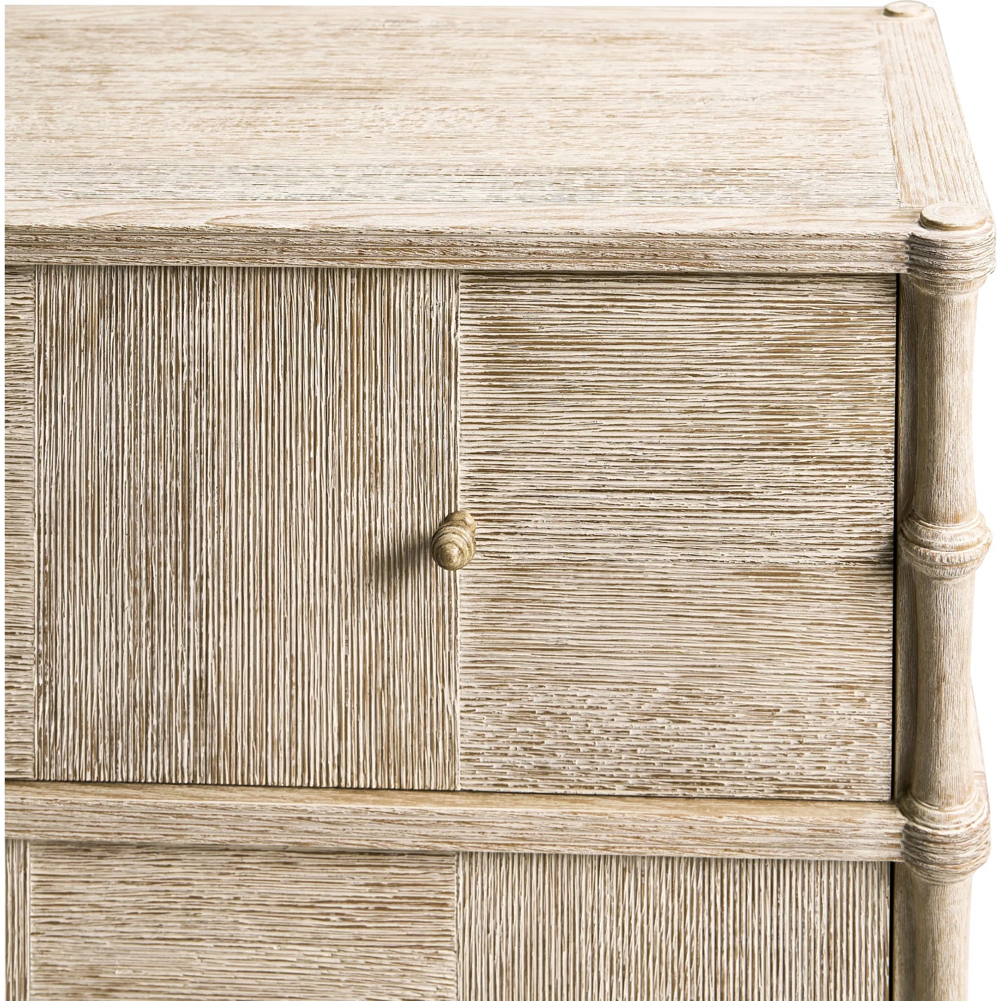 Bywater Dresser by Jonathan Charles in beige and washed acacia. Made from oak, aluminum, acacia veneer, beech in a transitional style.
