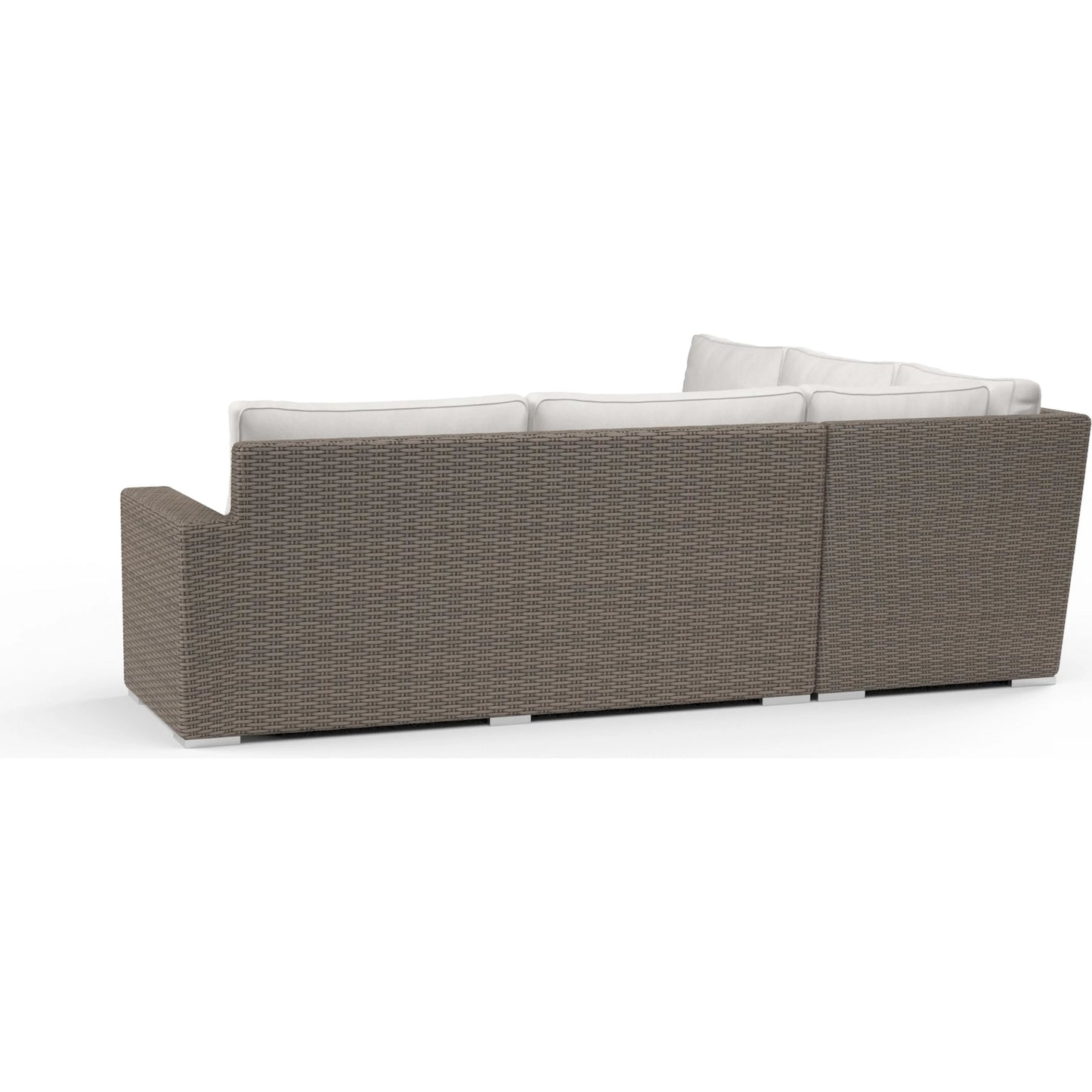 002 SI-2166801 | Additional Silo | Coronado Outdoor Sectional in Canvas by Sunset West in driftwood. Made from resin wicker in a modern style.