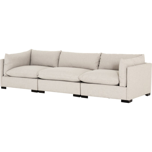 007 SI-1717187 | Primary Silo | Westwood 3-PC Sectional by Four Hands in bennett moon. Made from 100% polyester, solid banak, solid pine in a modern style.