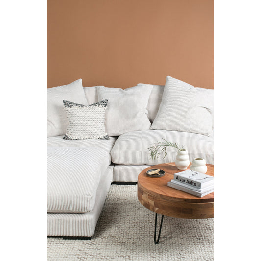 Tumble Corner Chair by Moe's Home Collection in cappuccino. Made from upholstery: 100% polyester, solid eucalyptus wood frame, plywood, s-springs, webbing, upholstery foam in a modern style.