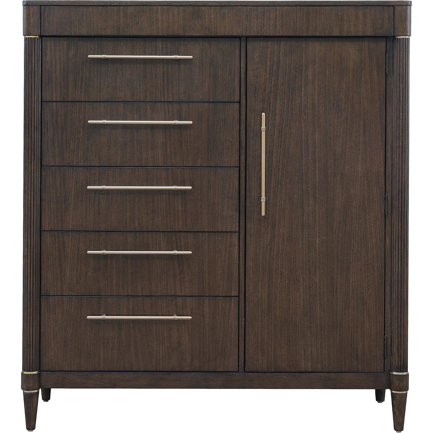 002 SI-2449348 | Additional Silo | Asher Park 6 Drawer Master Chest by Pulaski Furniture in piano brown. Made from eucalyptus veneers in a unique style.