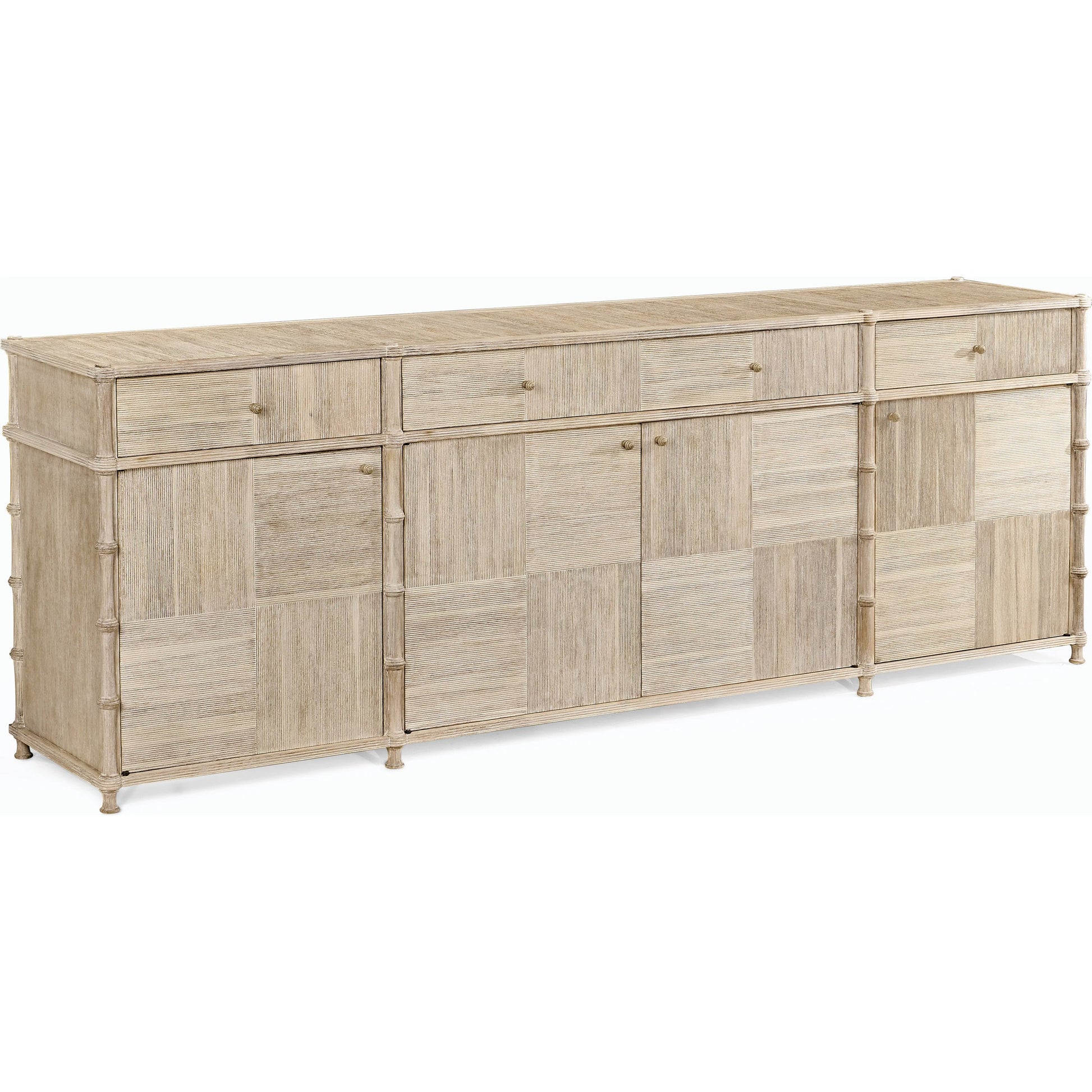 William Yeoward Bywater Credenza by Jonathan Charles in washed acacia. Made from acacia in a modern style.