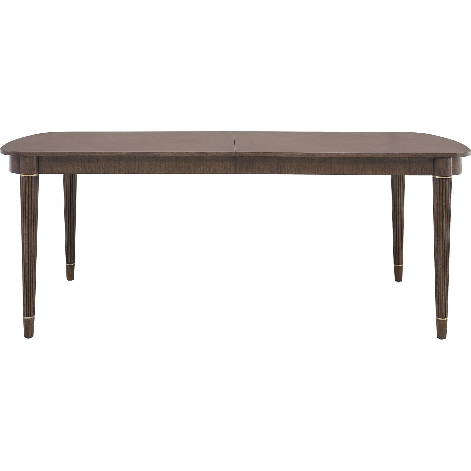 Asher Park Leg Dining Table by Pulaski Furniture in piano brown. Made from eucalyptus veneers in a traditional style.