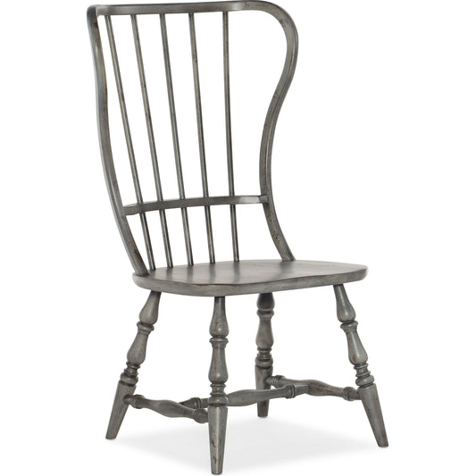 Ciao Bella Spindle Back Side Chair (Set of 2) by Hooker Furniture in speckled gray. Made from hardwoods in a traditional style.