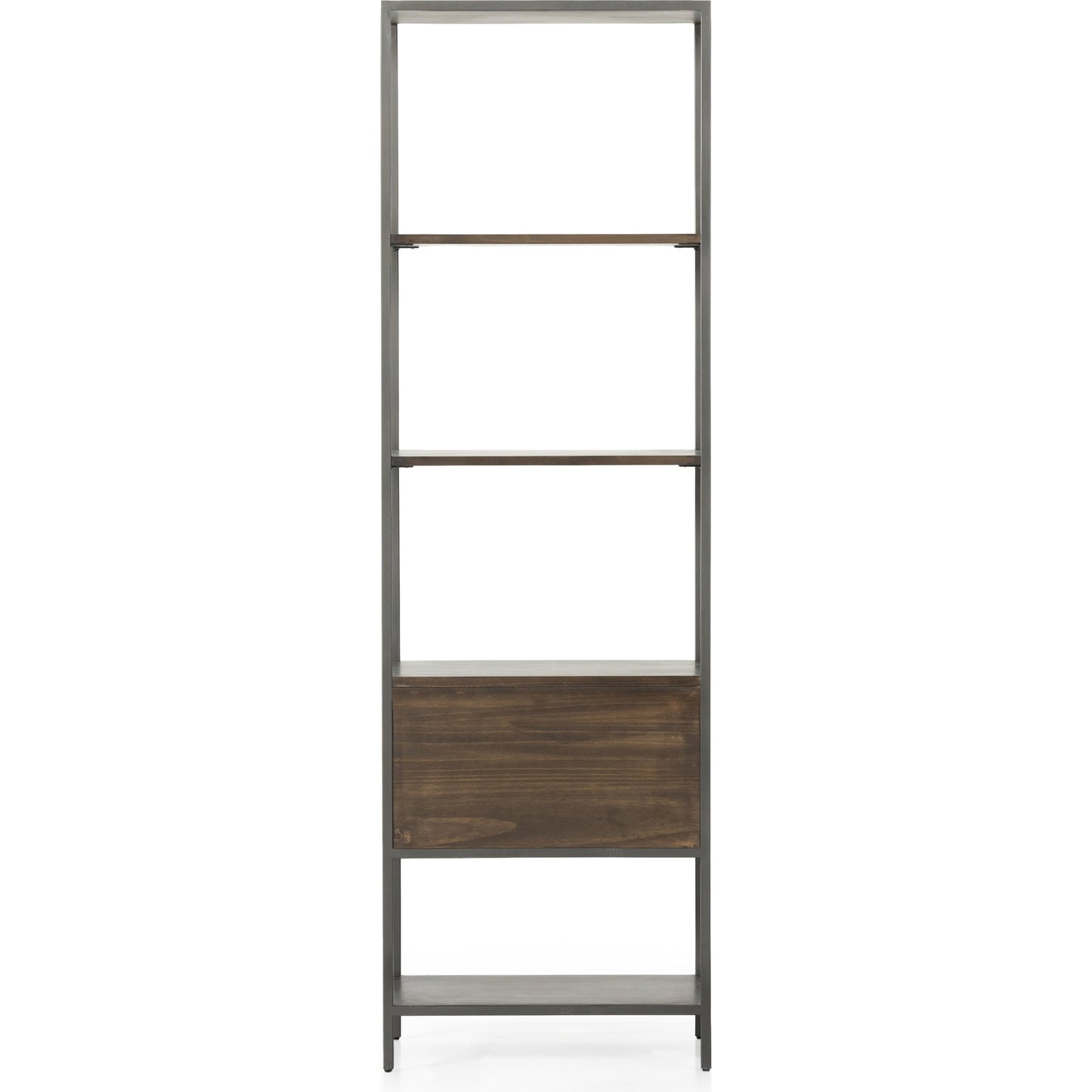 034 SR-369268 | Additional Silo | Trey Bookshelf by Four Hands. Made from iron, top grain leather, solid poplar in a modern style.