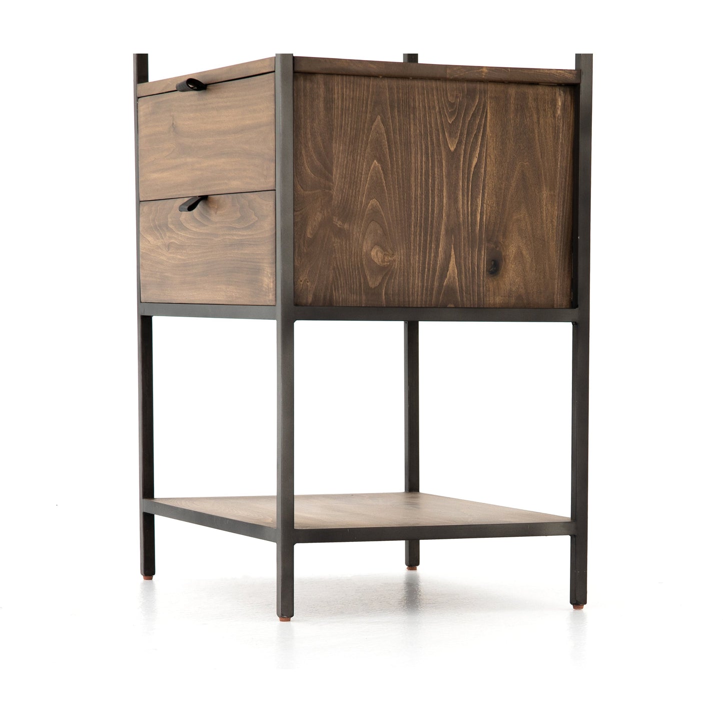 005 SR-369268 | Additional Silo | Trey Bookshelf by Four Hands. Made from iron, top grain leather, solid poplar in a modern style.