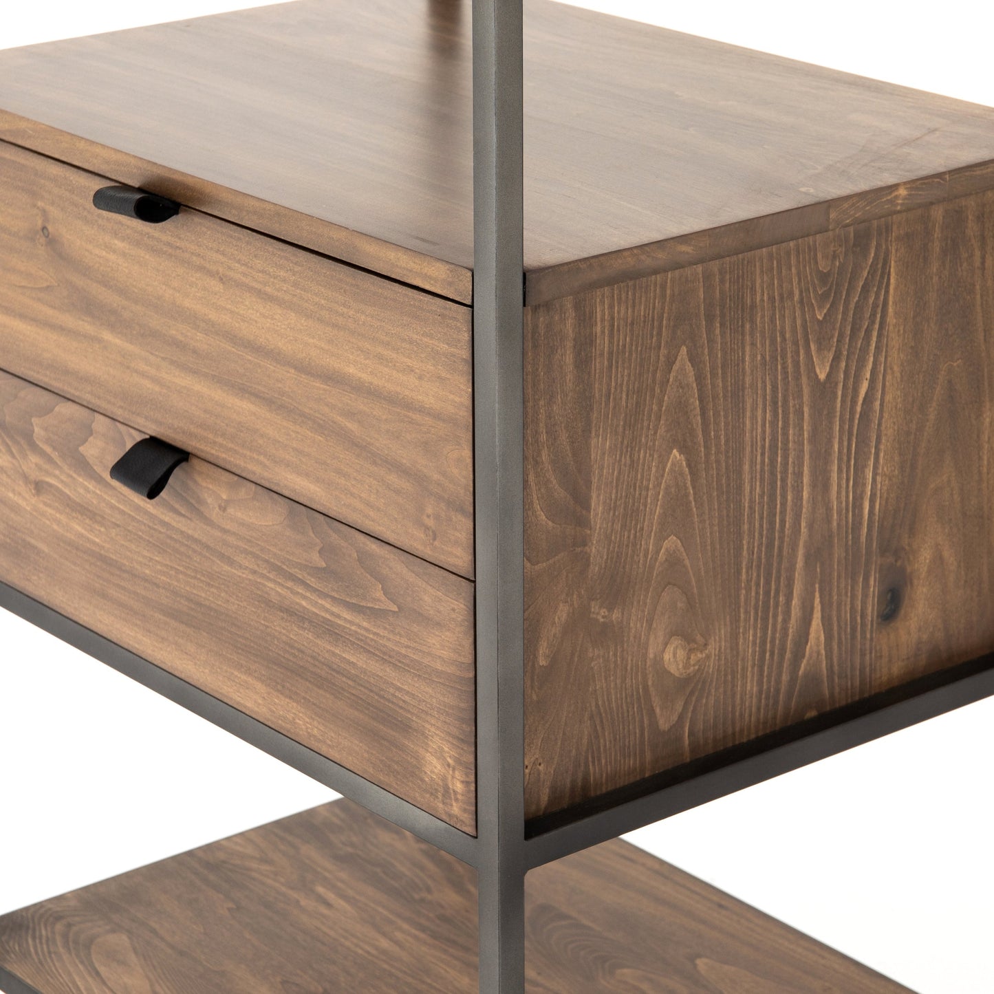 014 SR-369268 | Additional Silo | Trey Bookshelf by Four Hands. Made from iron, top grain leather, solid poplar in a modern style.