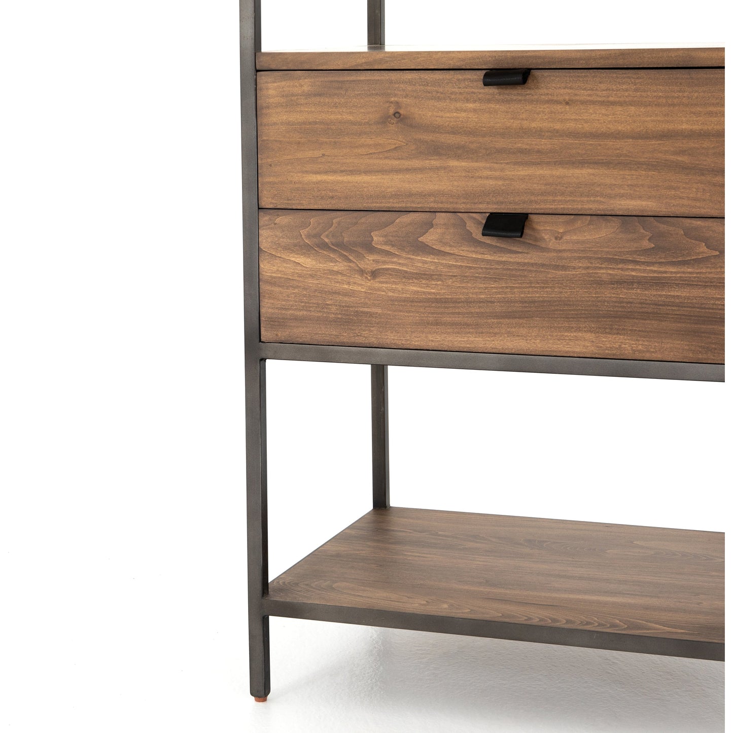 020 SR-369268 | Additional Silo | Trey Bookshelf by Four Hands. Made from iron, top grain leather, solid poplar in a modern style.