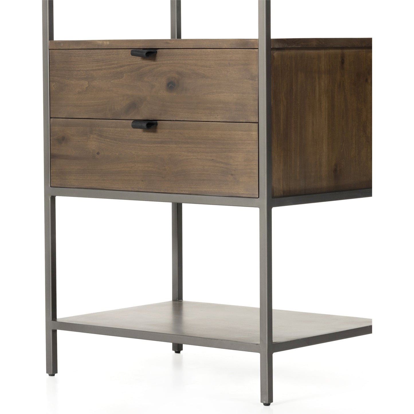 035 SR-369268 | Additional Silo | Trey Bookshelf by Four Hands. Made from iron, top grain leather, solid poplar in a modern style.