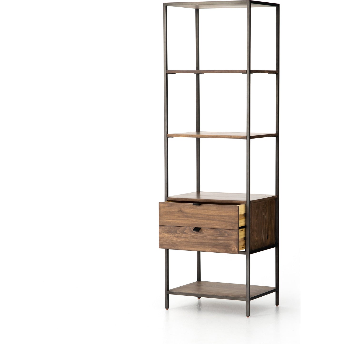 008 SR-369268 | Additional Silo | Trey Bookshelf by Four Hands. Made from iron, top grain leather, solid poplar in a modern style.