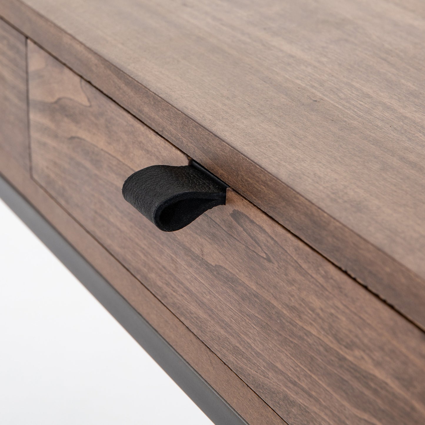 013 SR-369271 | Additional Silo | Trey Modular Writing Desk by Four Hands. Made from solid poplar, top grain leather, iron in a modern style.