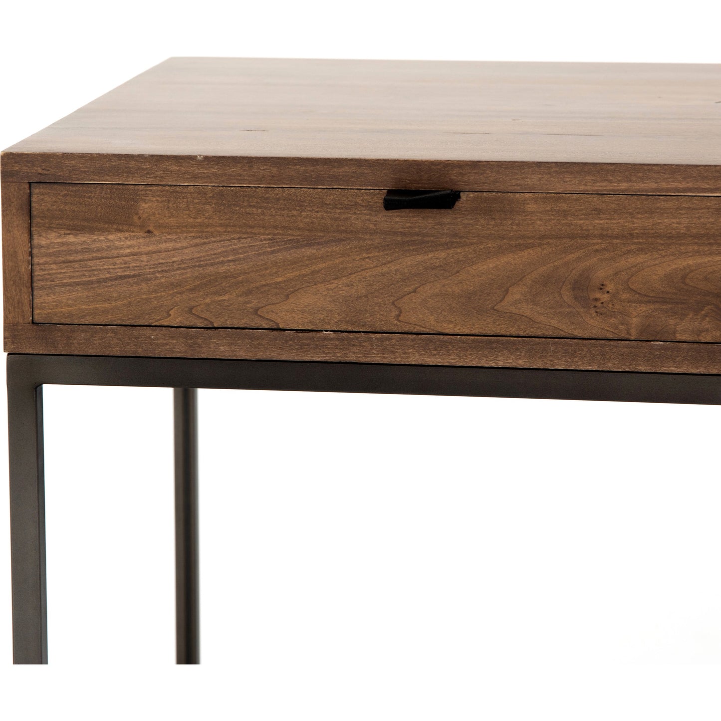 019 SR-369271 | Additional Silo | Trey Modular Writing Desk by Four Hands. Made from solid poplar, top grain leather, iron in a modern style.