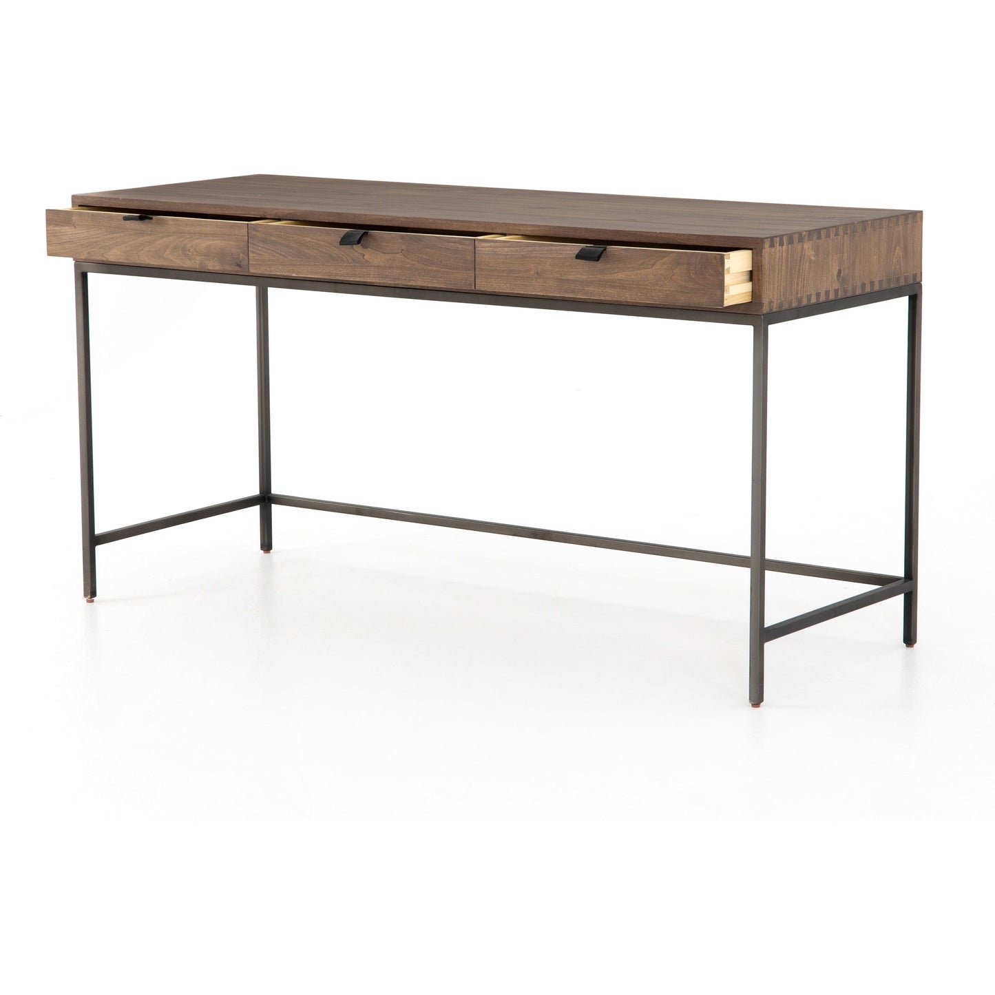 007 SR-369271 | Additional Silo | Trey Modular Writing Desk by Four Hands. Made from solid poplar, top grain leather, iron in a modern style.
