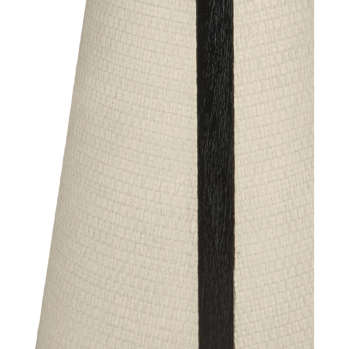 007 SI-2191698 | Additional Silo | Deanna Raffia Accent Table by Currey and Company in ivory, black, clear. Made from raffia, okume veneer, tempered glass in a modern style.