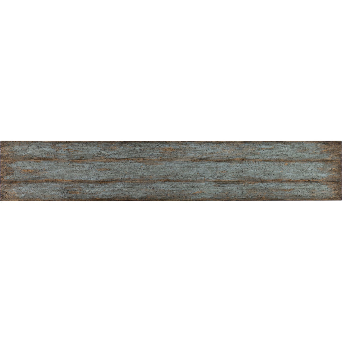 002 SI-1749037 | Additional Silo | La Grange Burnham Console by Hooker Furniture in blue bonnet. Made from pecky hickory veneers, nailheads, solid-wood edge top in a modern style.