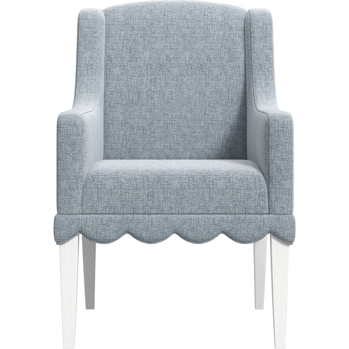 005 SI-2514196 | Additional Silo | Haven Upholstered Hostess Chair (Set of 2) by A.R.T. Furniture in sea blue and warm white. Made from parawood solids, oak veneer in a transitional style.