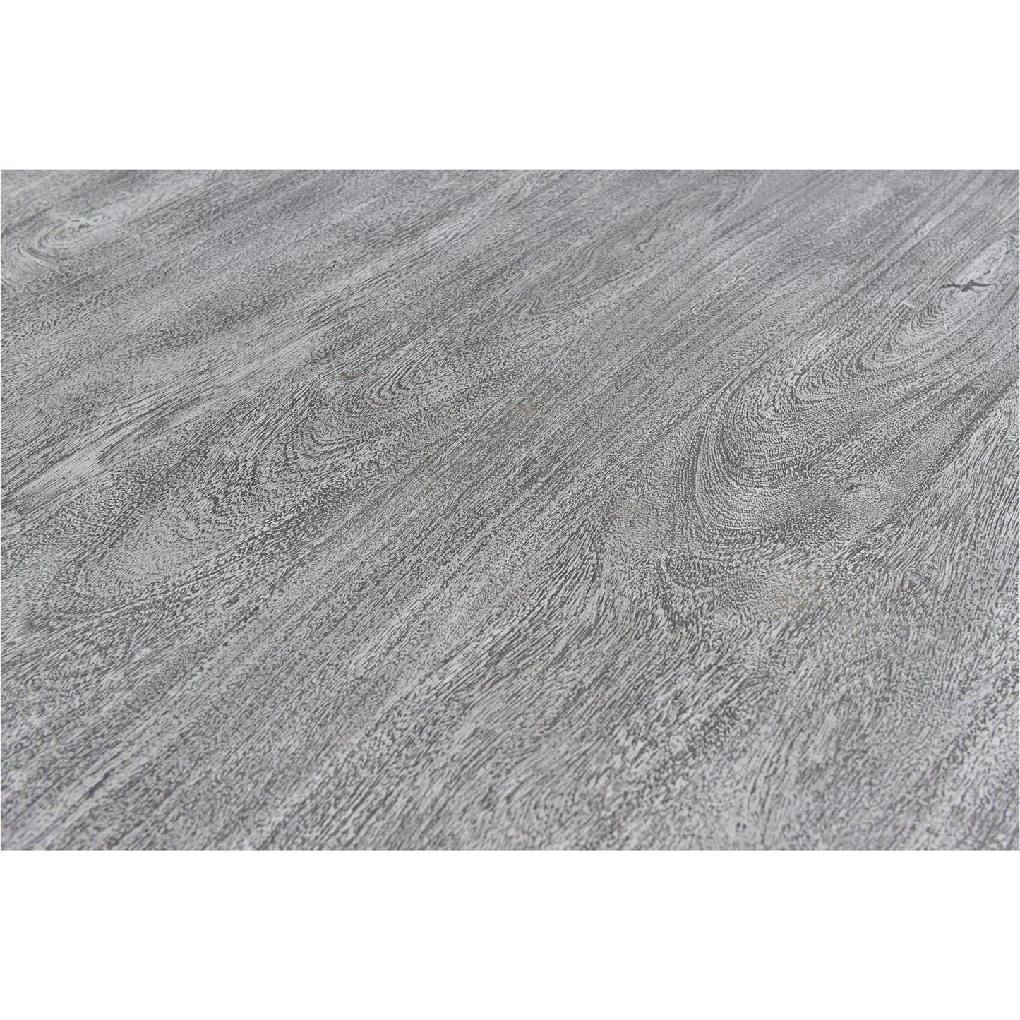 004 SI-2121908 | Additional Silo | Edge Dining Table by Moe's Home Collection in light grey. Made from solid acacia, iron base in a modern style.