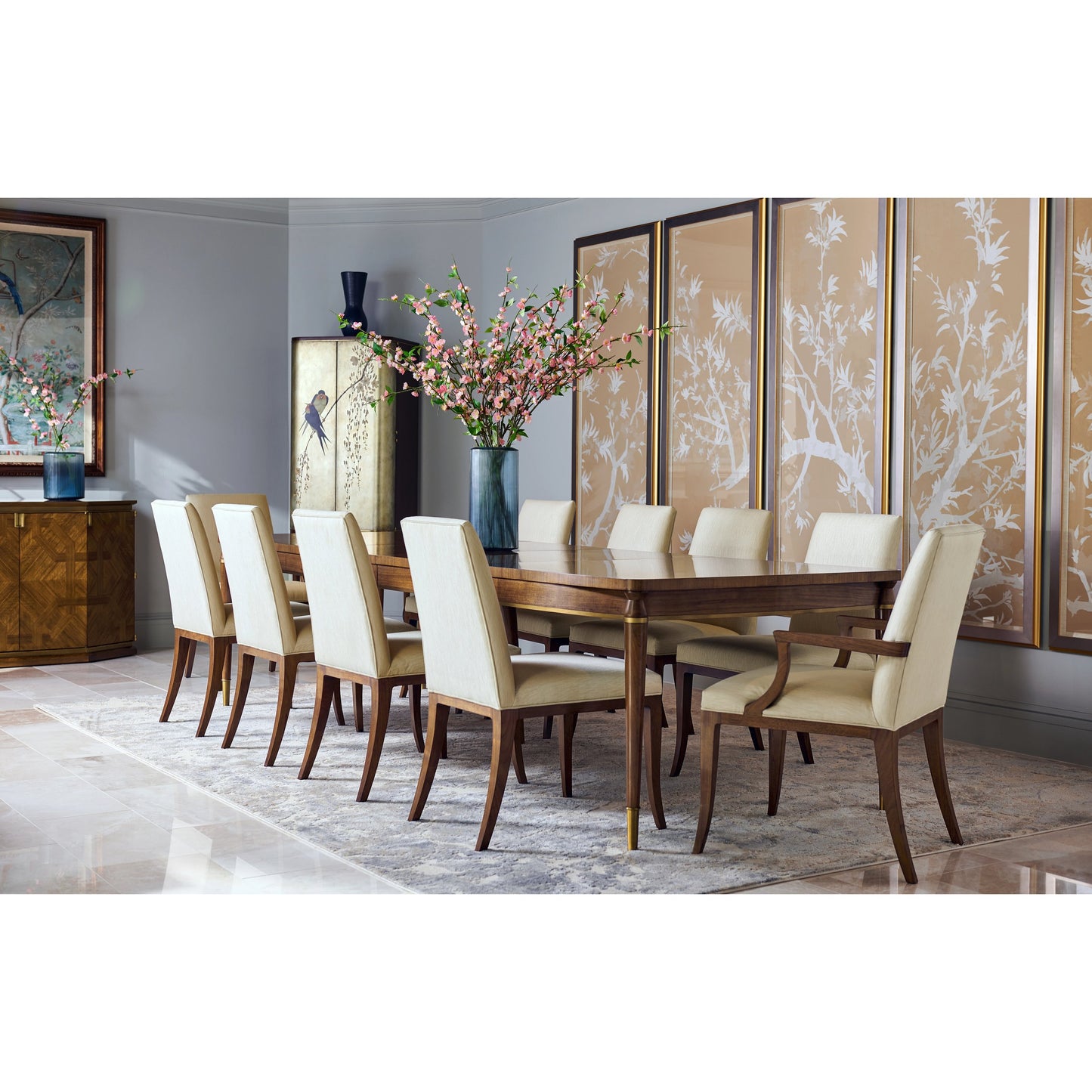 009 SI-1991093 | Lifestyle | Toulouse Side Chair by Jonathan Charles in walnut. Made from american walnut in a modern style.