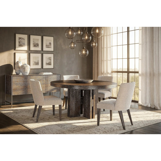 Outline White Side Chair by Bernhardt in cassel. Made from wood, fabric in a transitional style.
