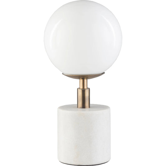 Una - 21874 by Surya in metallic brass, white. Made from glass, metal, marble in a modern style.